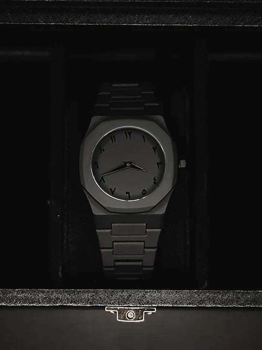 Full Black Arabic Aura Watch