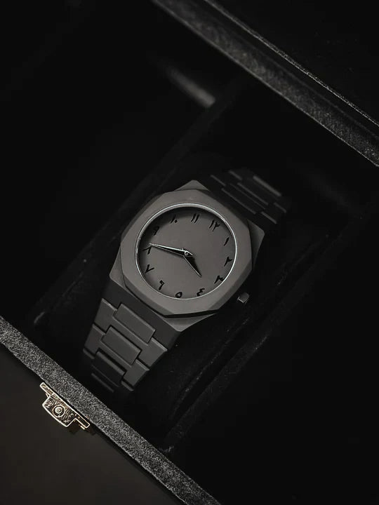Full Black Arabic Aura Watch
