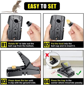 Heavy Duty Plastic Mouse Trap | Reusable Mouse Catcher