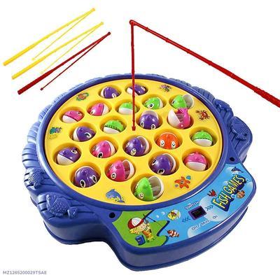 Fishing Game Toy Set with Rotating Board